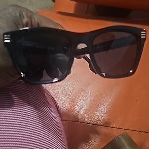 Stylish Black Burberry Sunglasses with Case, Box, and Bag